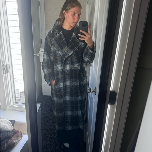 Isabel Marant Etoile Plaid Coat with Belt - Picture 2 of 10